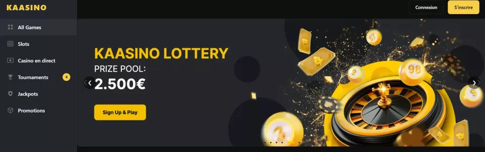 Kaasino online casino – 100% tot €1.000 + 300 Free Spins welkomstbonus